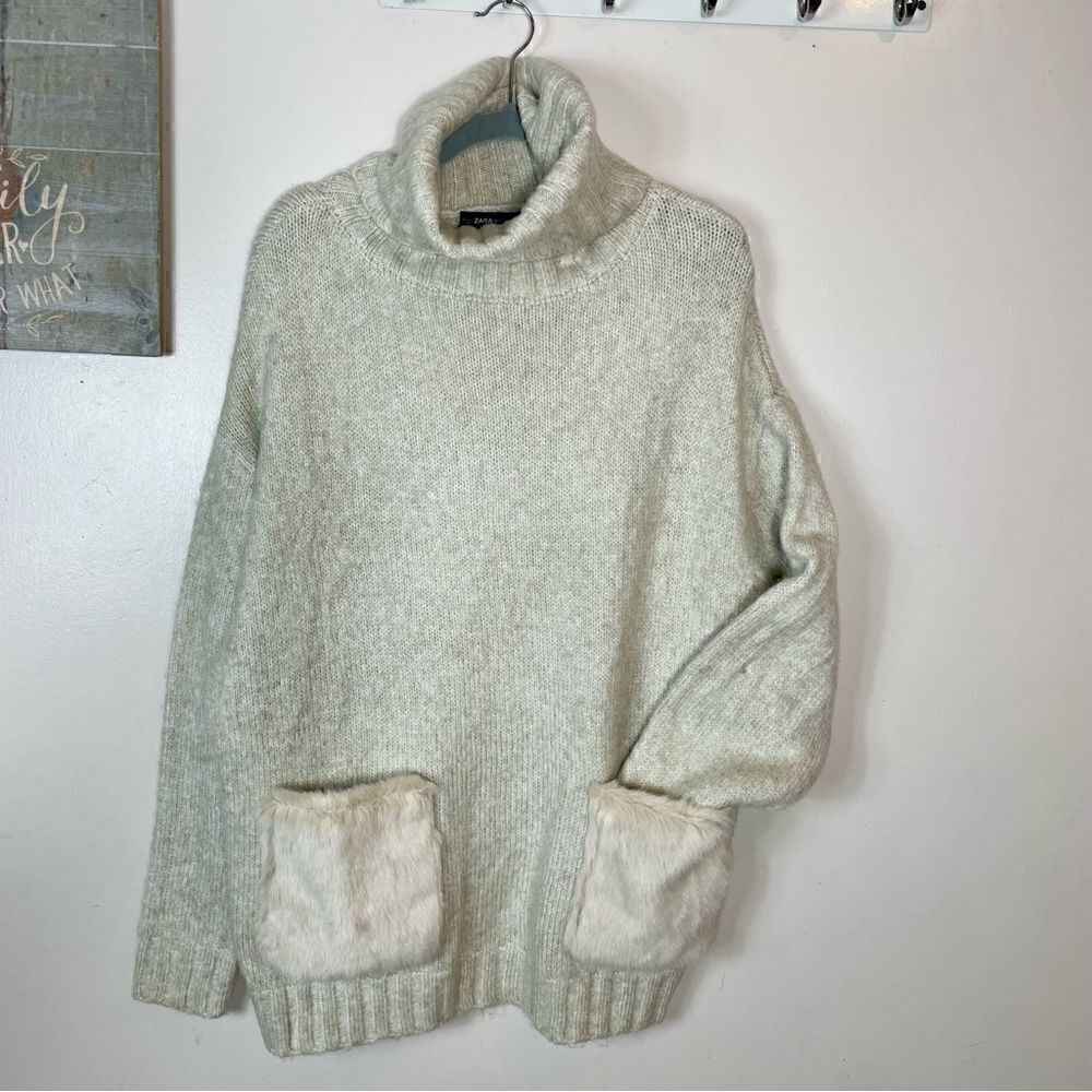 ZARA KNIT SWEATER 7% ALPACA - Picture 3 of 10